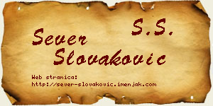 Sever Slovaković vizit kartica